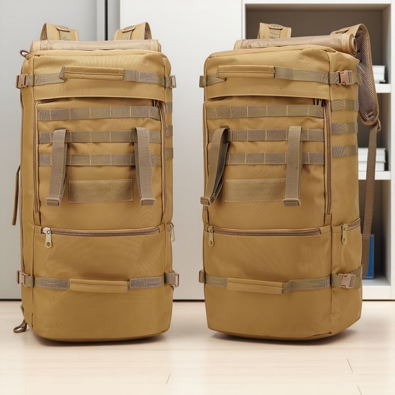 60L Hiking Backpack, Professional Outdoor Waterproof Backpack, Durable Large-Capacity Camouflage Hiking Travel Bag