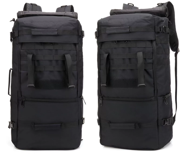 60L Hiking Backpack, Professional Outdoor Waterproof Backpack, Durable Large-Capacity Camouflage Hiking Travel Bag