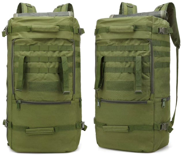 60L Hiking Backpack, Professional Outdoor Waterproof Backpack, Durable Large-Capacity Camouflage Hiking Travel Bag