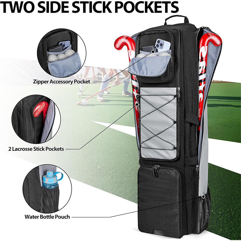 Hockey Bag Multifunctional, Wear-resistant Backpack for Adults, Baseball Training Gear Bag, Large Capacity, for Competition and Outdoor Use
