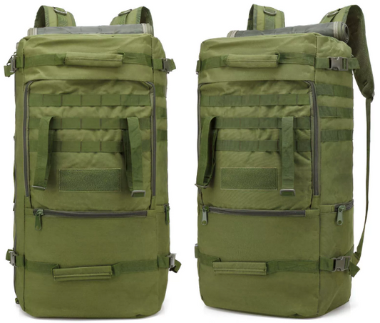 60L Hiking Backpack, Professional Outdoor Waterproof Backpack, Durable Large-Capacity Camouflage Hiking Travel Bag